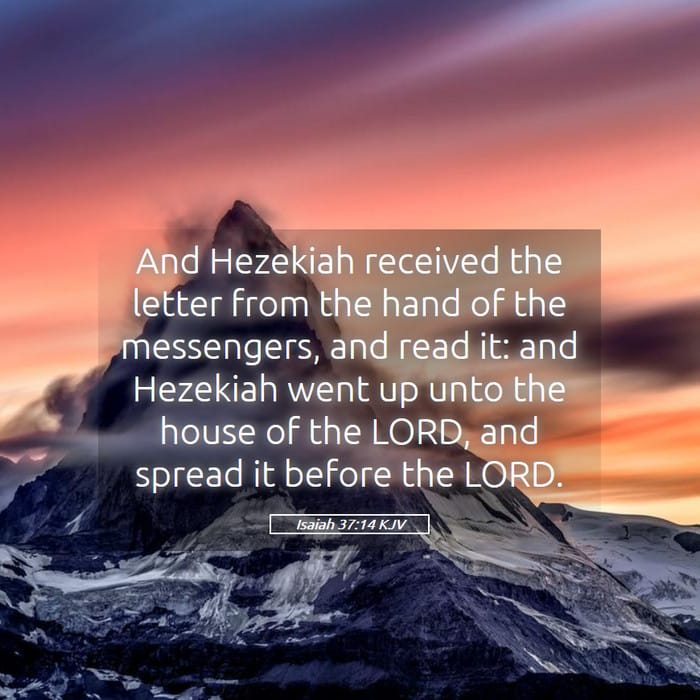 Isaiah 37:14 — Square (1:1)