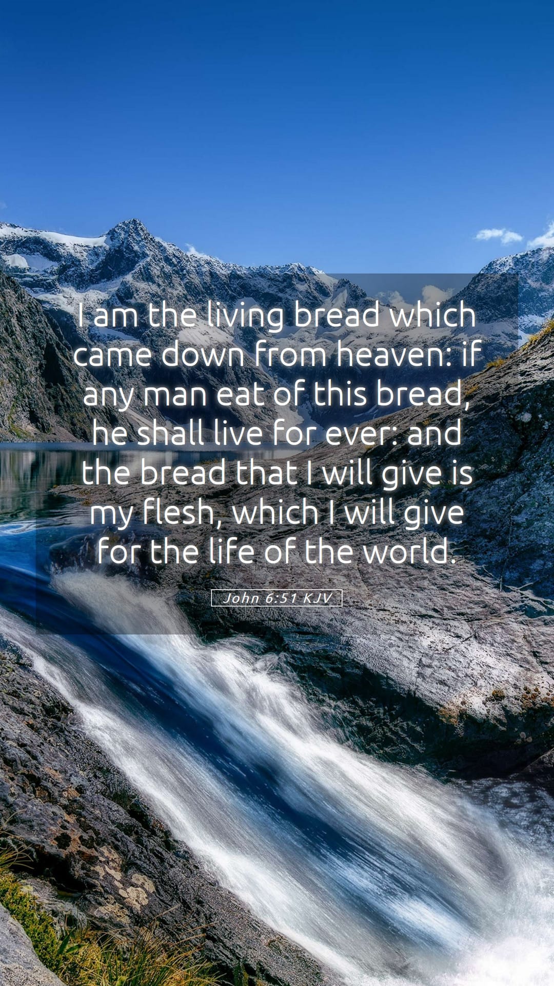 John 6:51 — Mobile (Portrait)