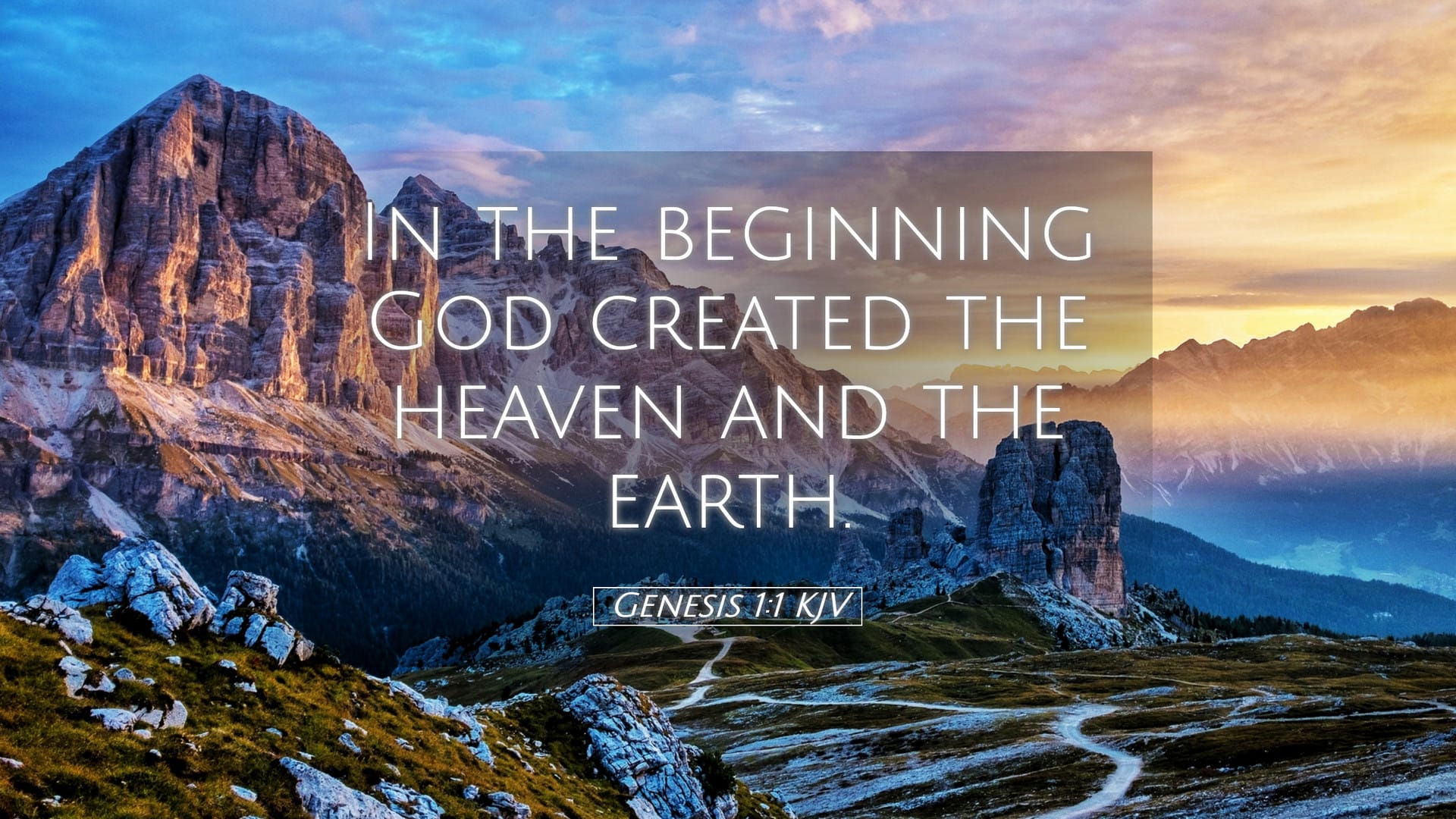 Genesis 1:1 — Desktop (Landscape)