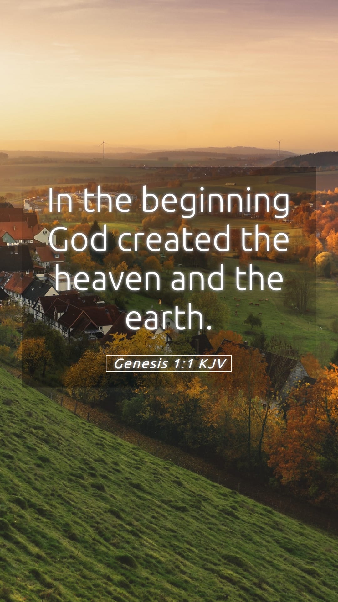 Genesis 1:1 — Mobile (Portrait)