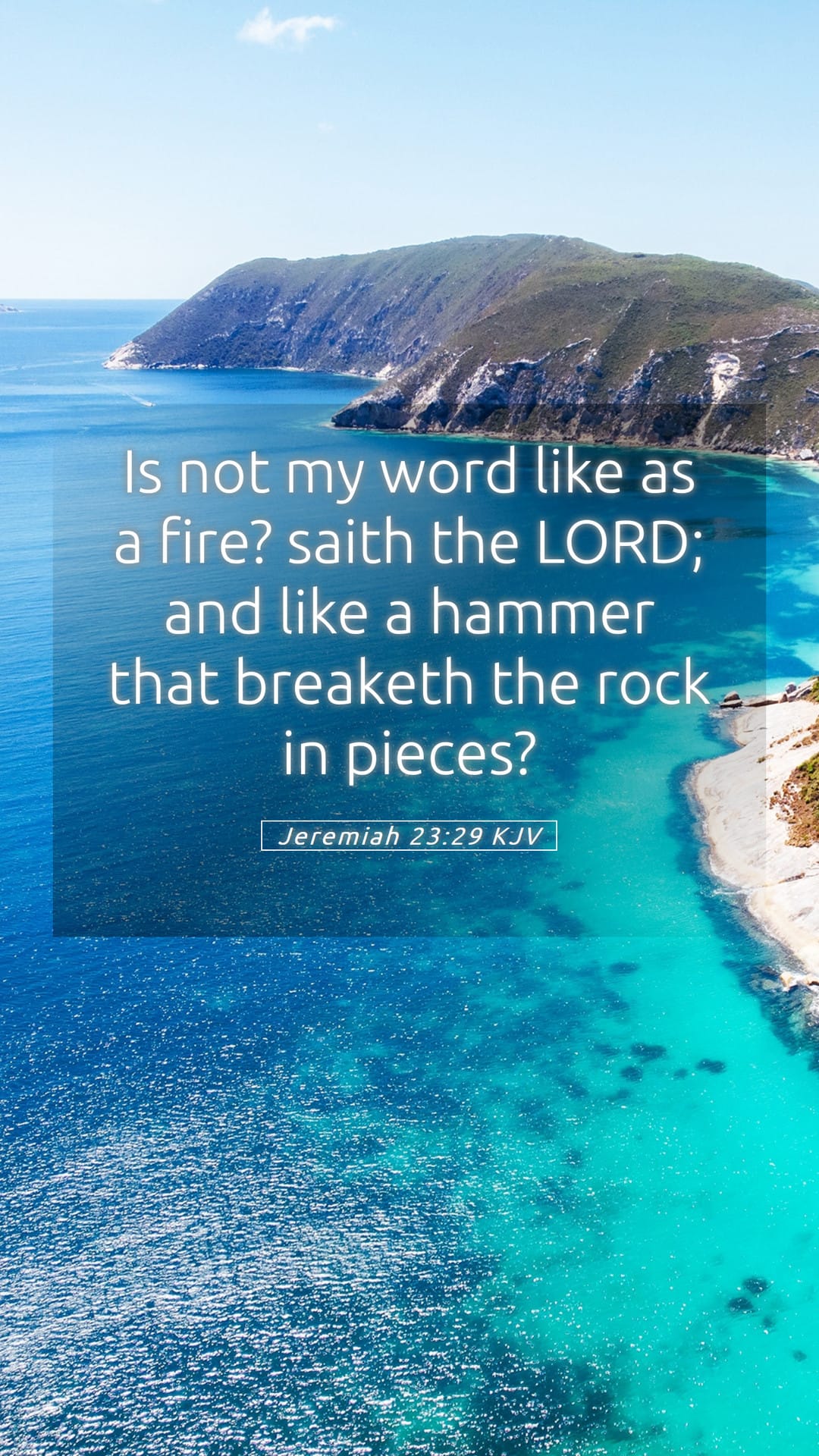 Jeremiah 23:29 — Mobile (Portrait)