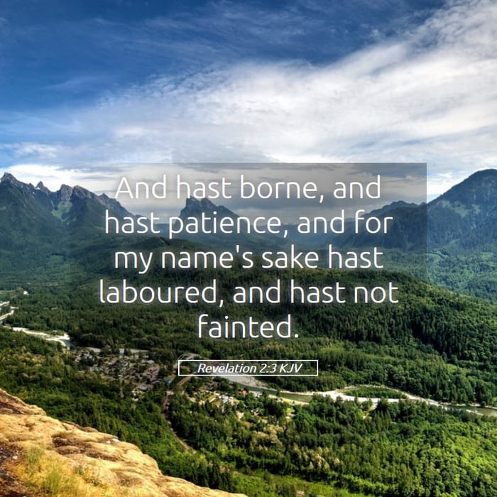 Revelation 2:3 — Square (1:1)