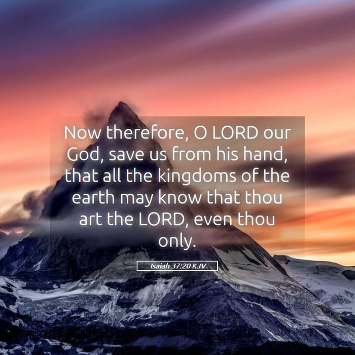 Isaiah 37:20 — Square (1:1)