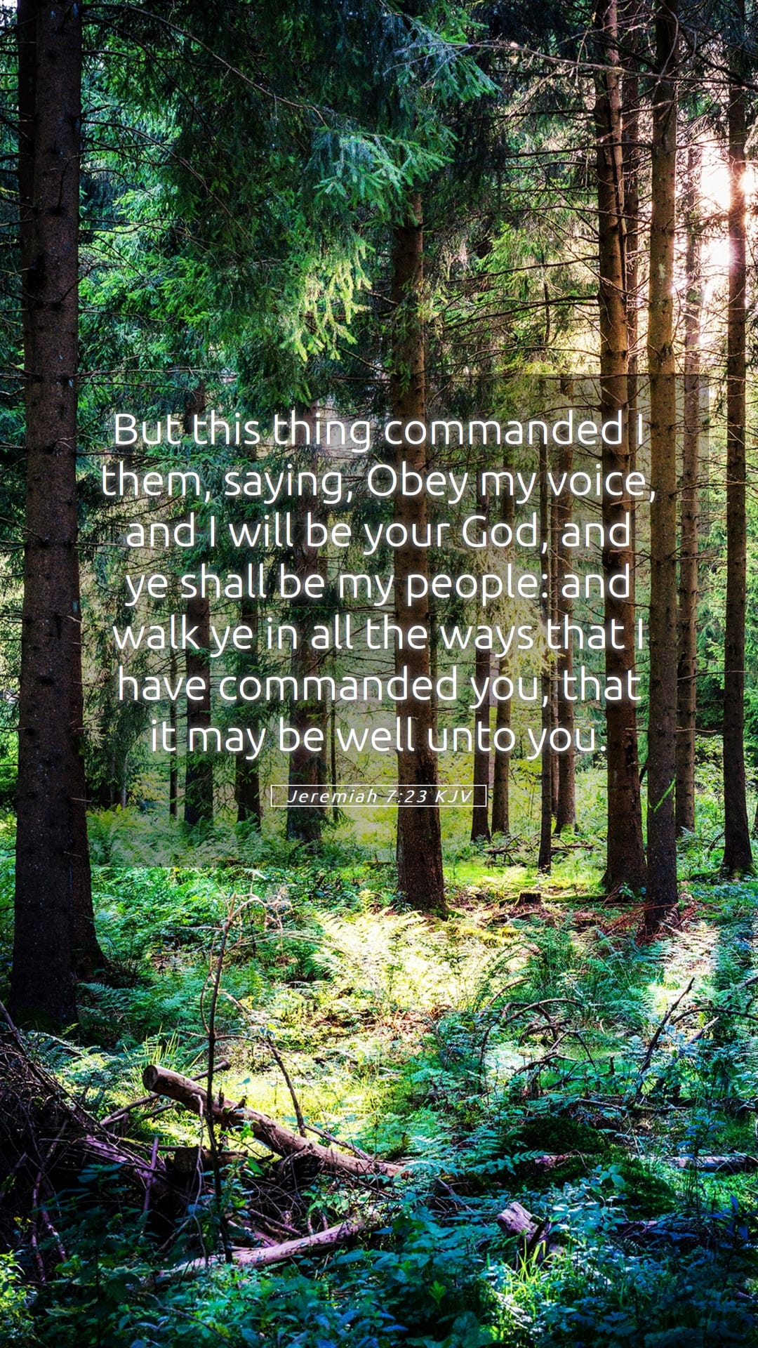 Jeremiah 7:23 — Mobile (Portrait)