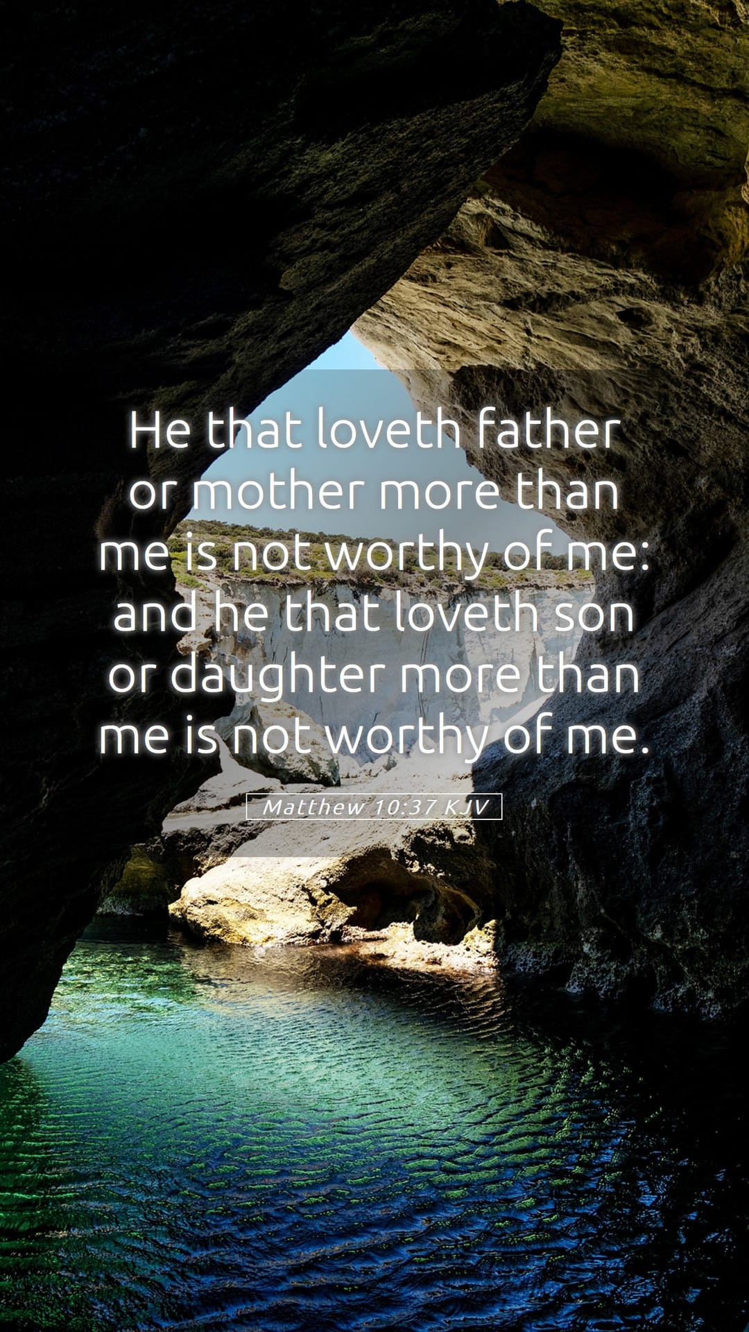 Matthew 10:37 — Mobile (Portrait)