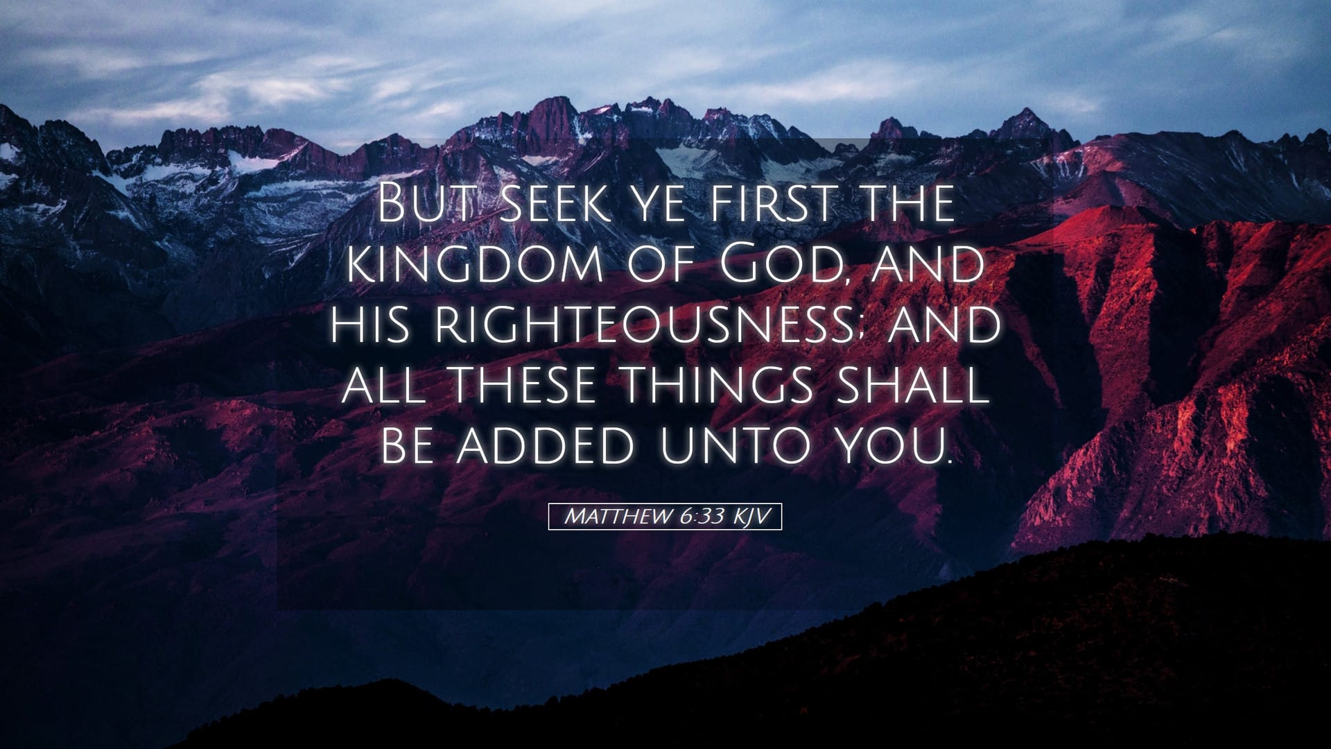 Matthew 6:33 — Desktop (Landscape)
