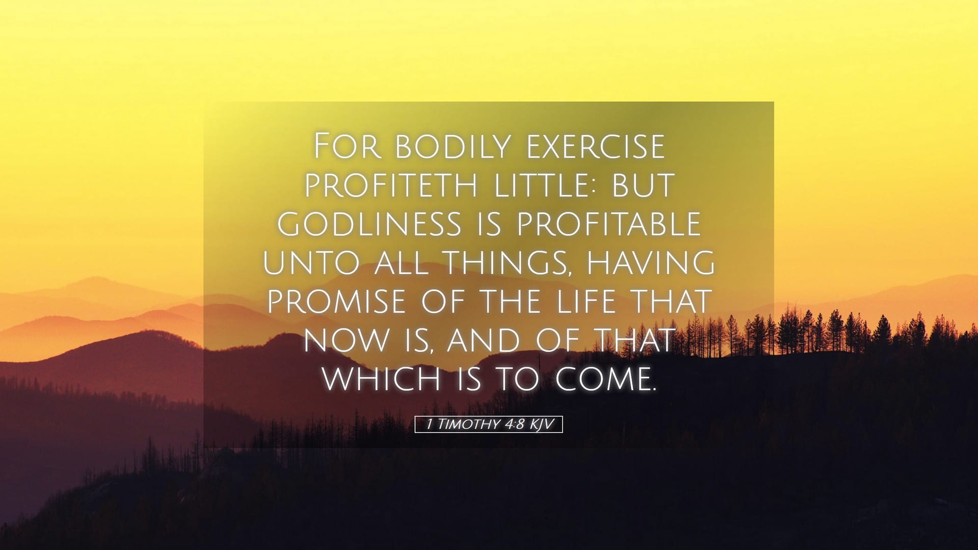 1 Timothy 4:8 — Desktop (Landscape)