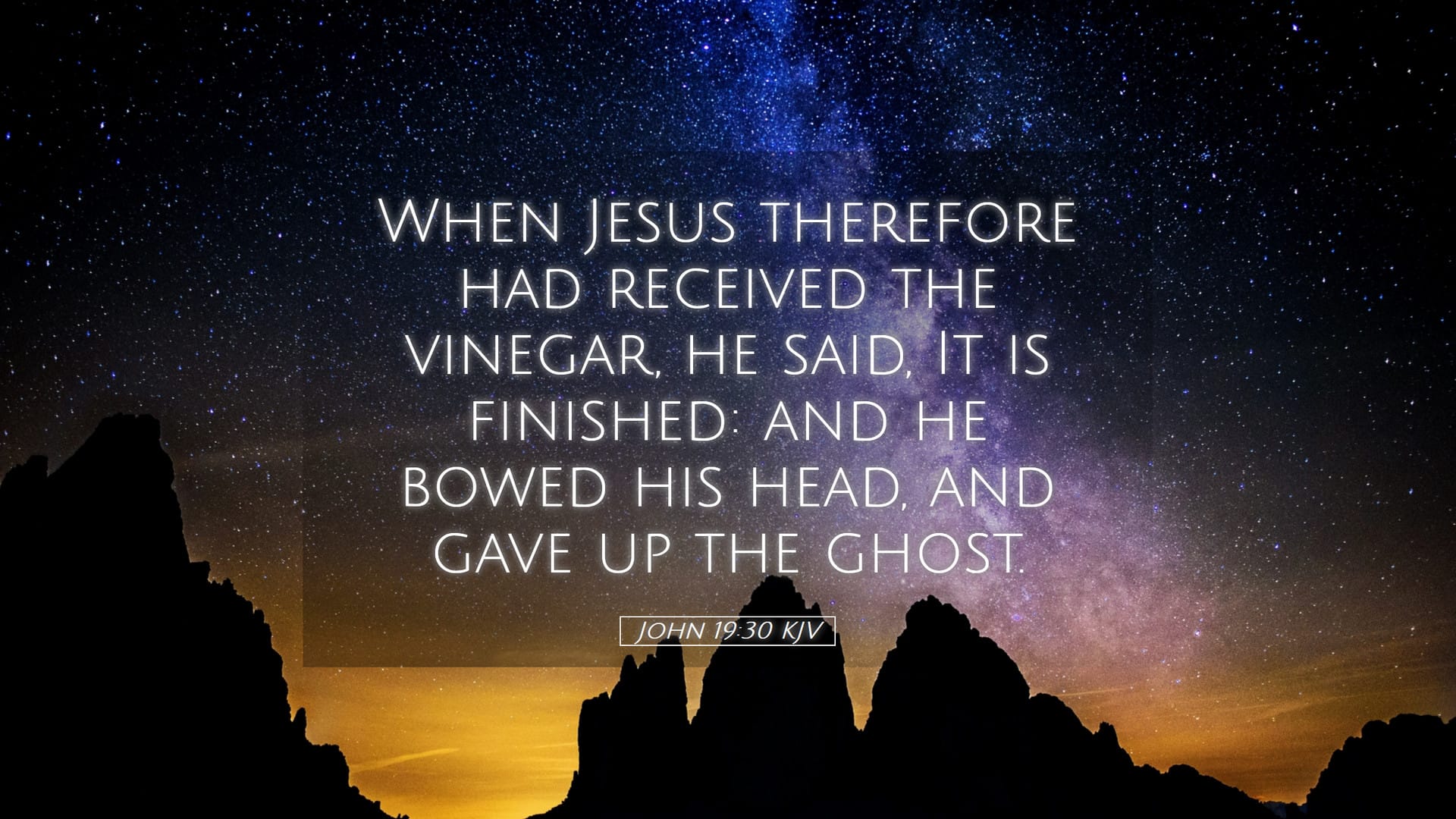 John 19:30 — Desktop (Landscape)