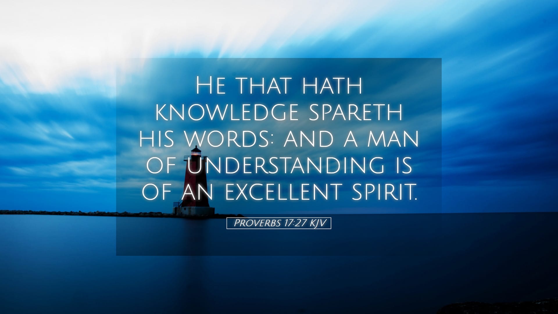 Proverbs 17:27 — Desktop (Landscape)