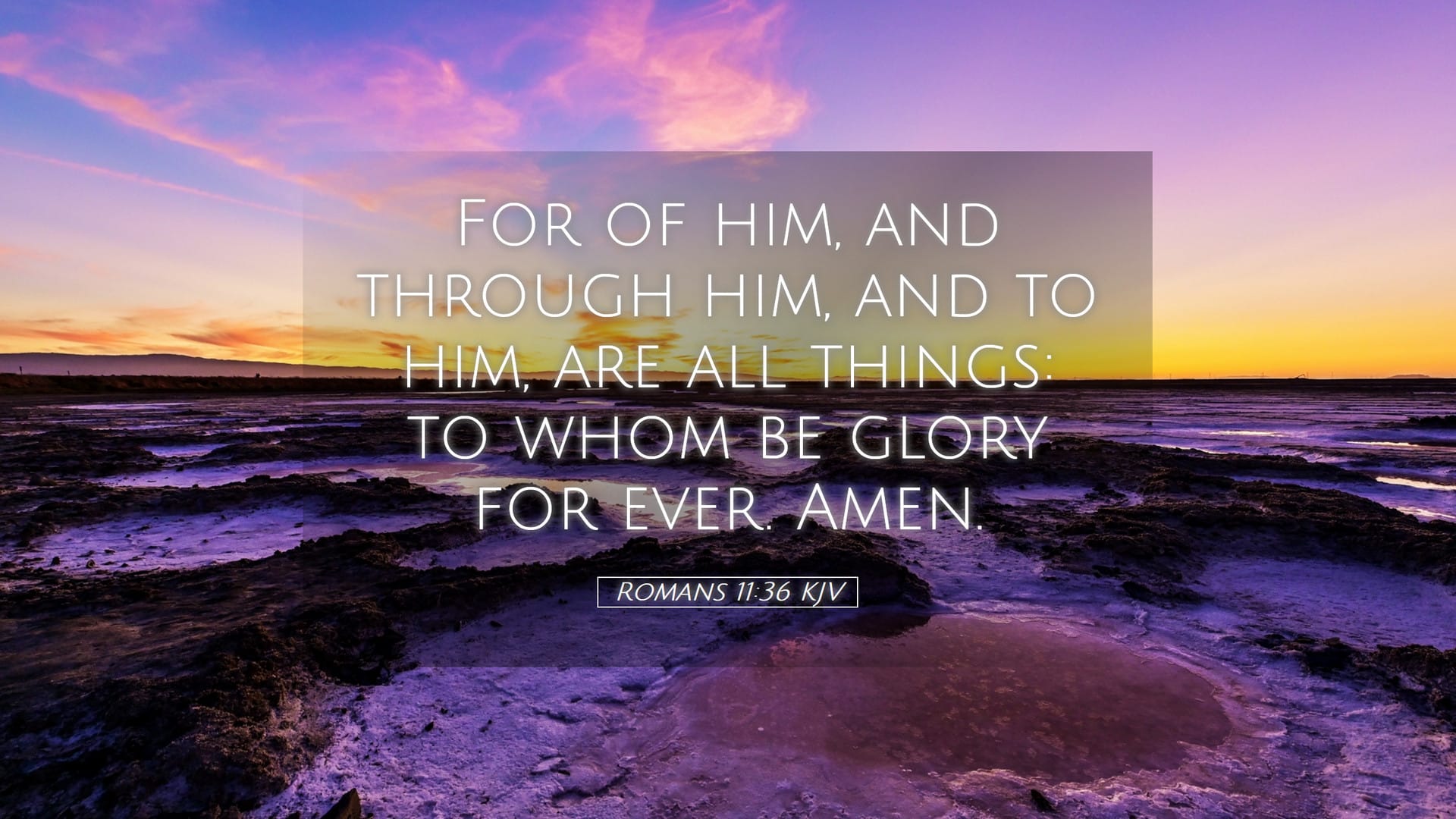 Romans 11:36 — Desktop (Landscape)