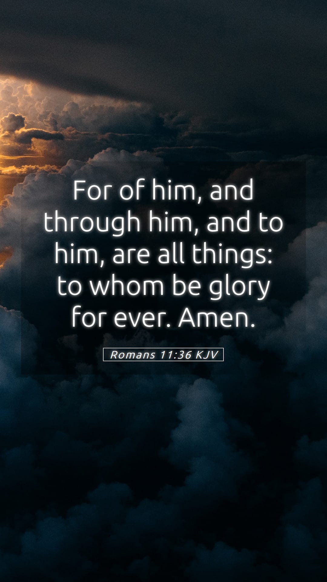 Romans 11:36 — Mobile (Portrait)