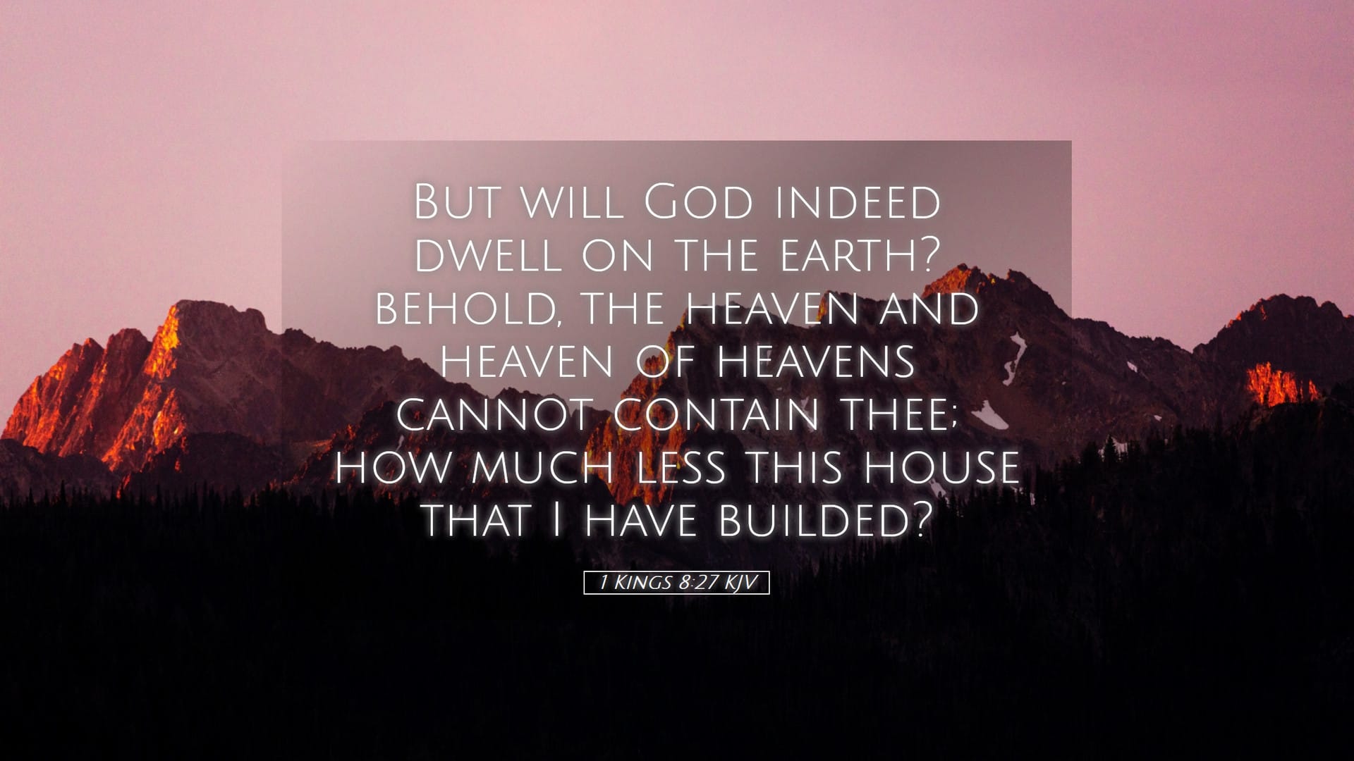 1 Kings 8:27 — Desktop (Landscape)