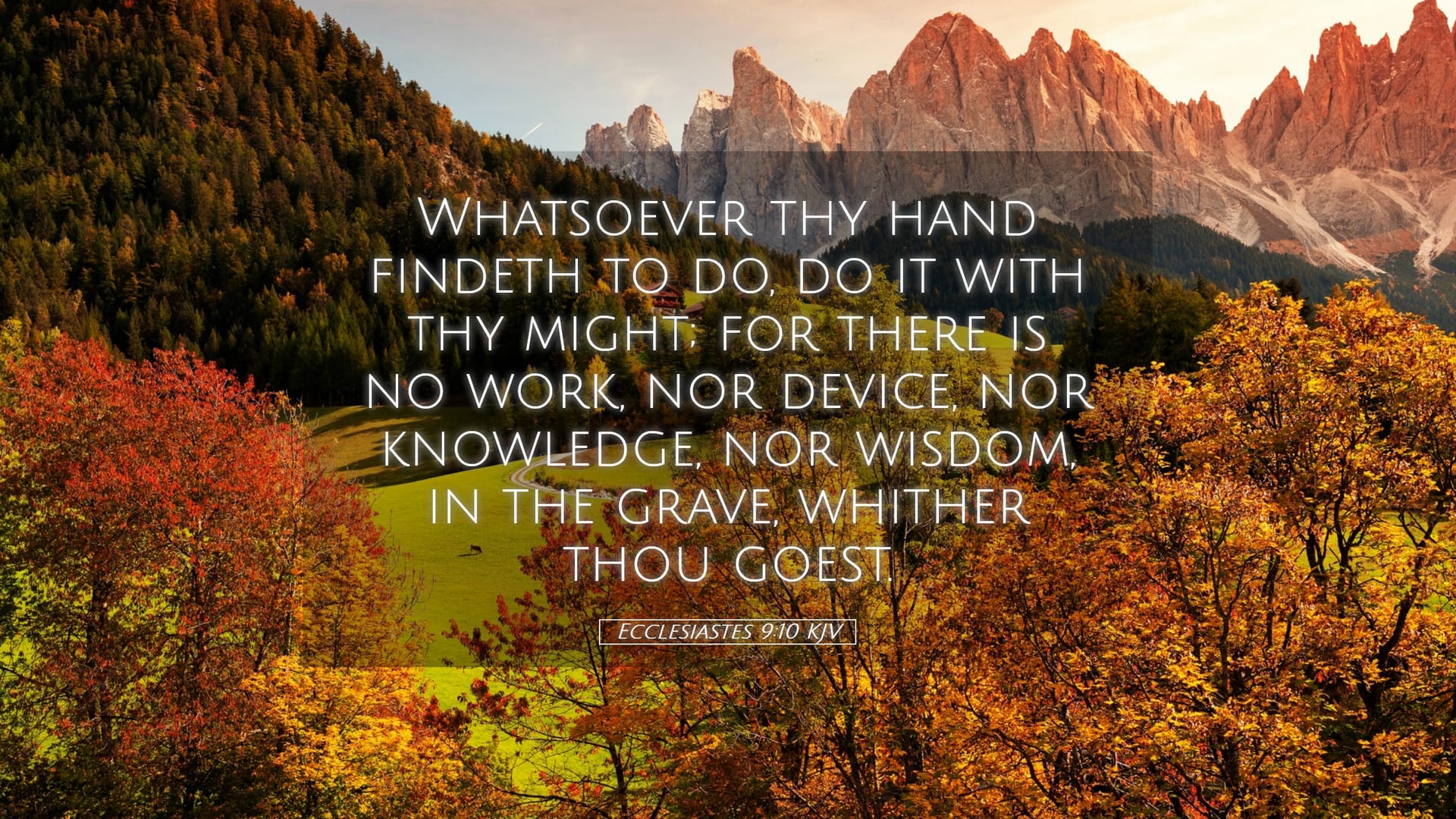 Ecclesiastes 9:10 — Desktop (Landscape)