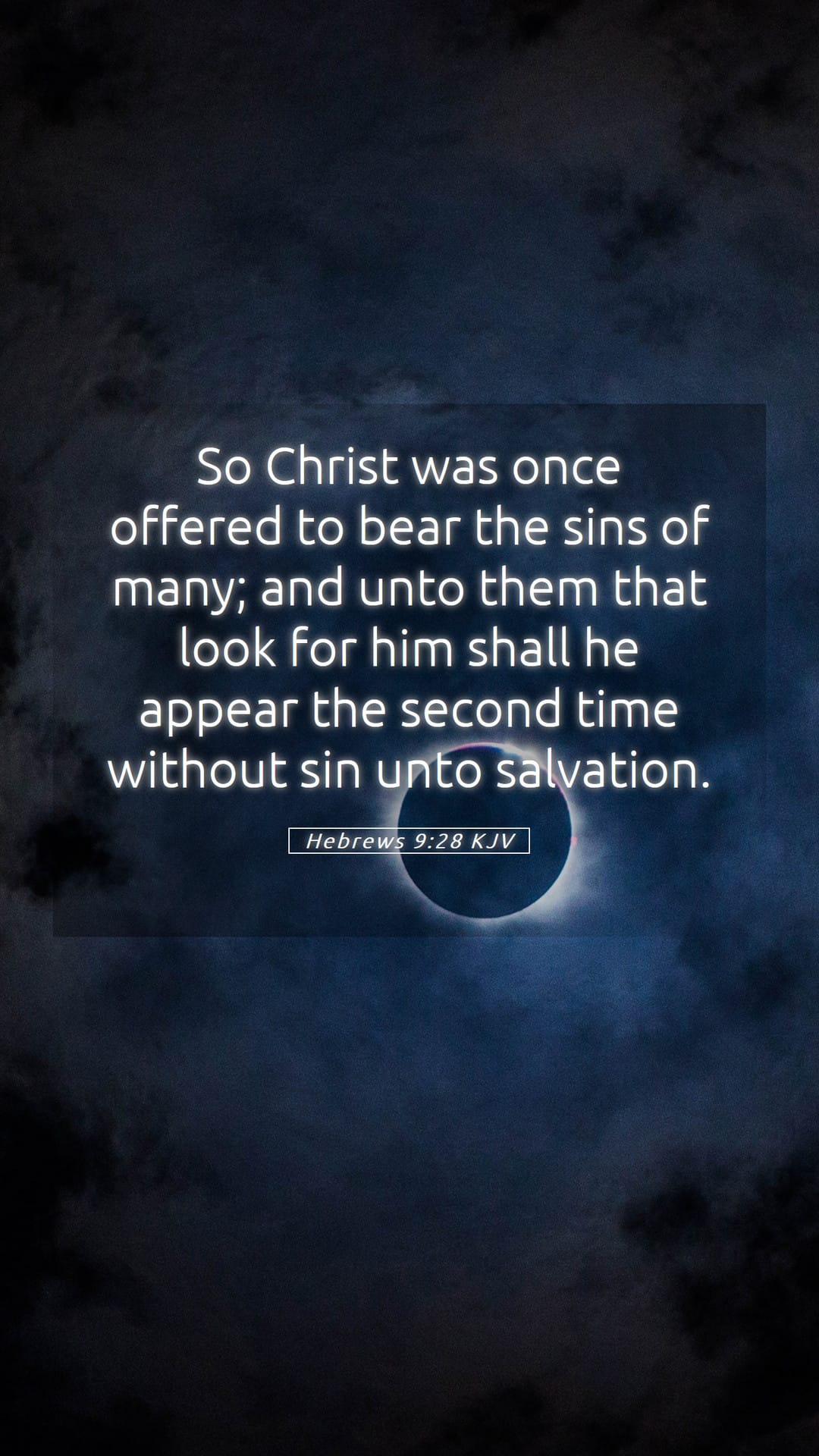 Hebrews 9:28 — Mobile (Portrait)