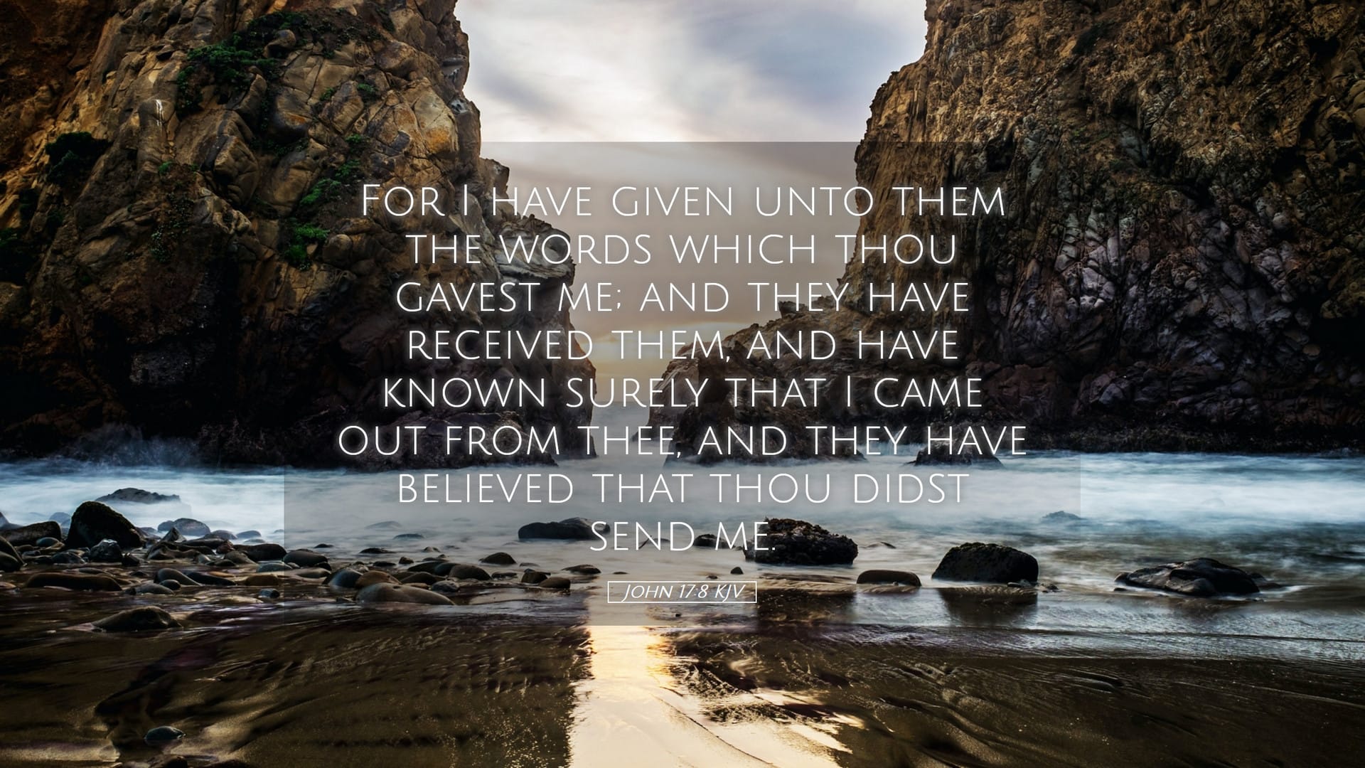 John 17:8 — Desktop (Landscape)
