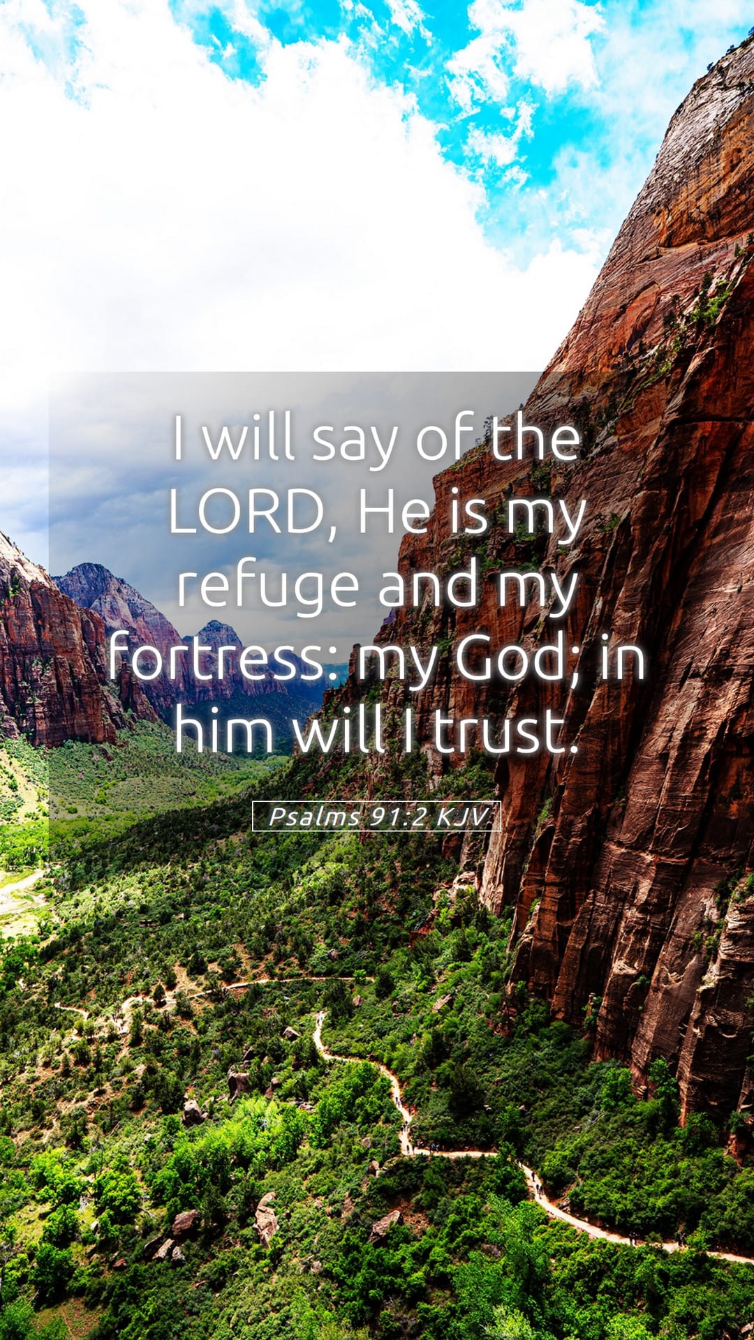 Psalms 91:2 — Mobile (Portrait)