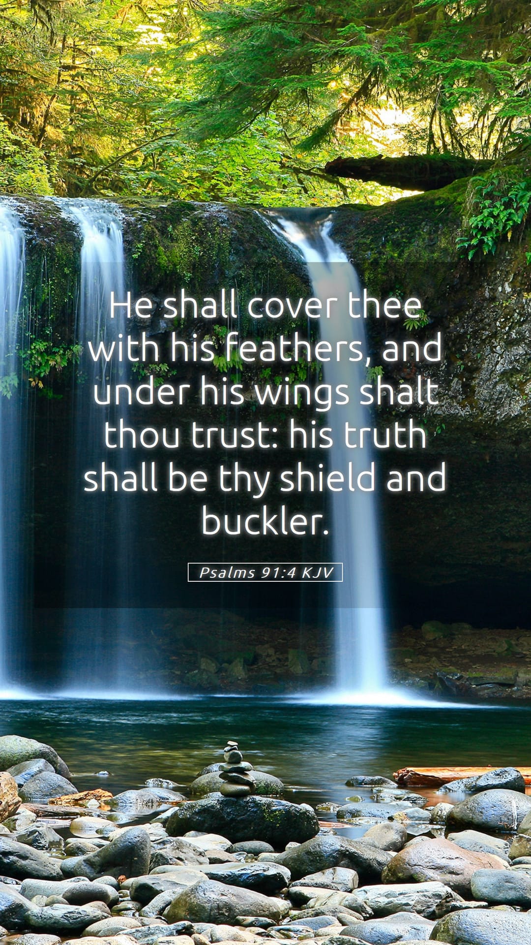 Psalms 91:4 — Mobile (Portrait)