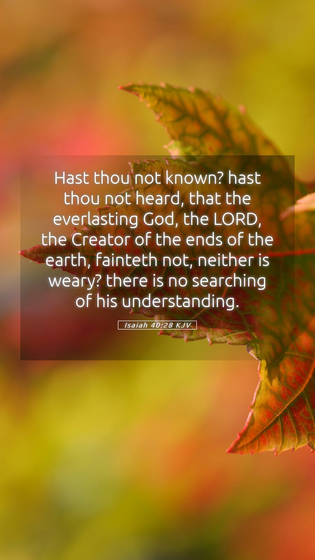 Isaiah 40:28 — Mobile (Portrait)