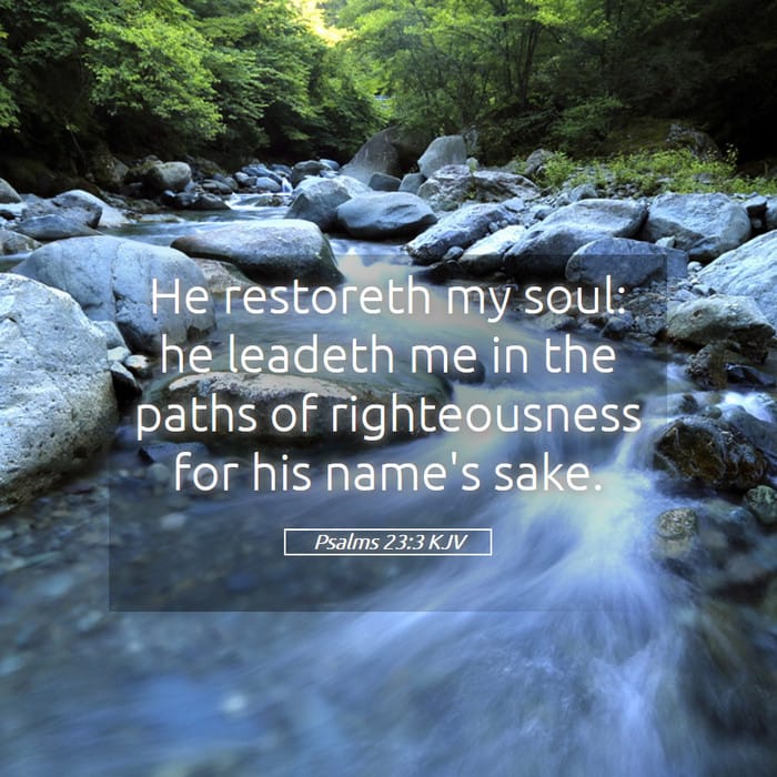 Psalms 23:3 — Square (1:1)