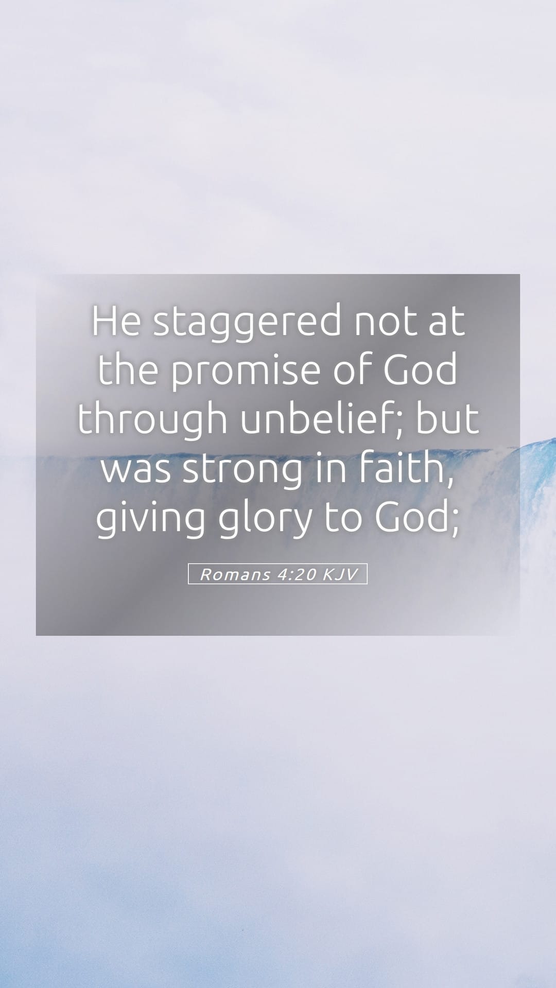 Romans 4:20 — Mobile (Portrait)