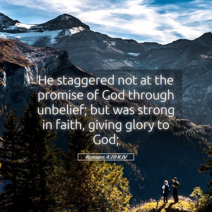 Romans 4:20 — Square (1:1)