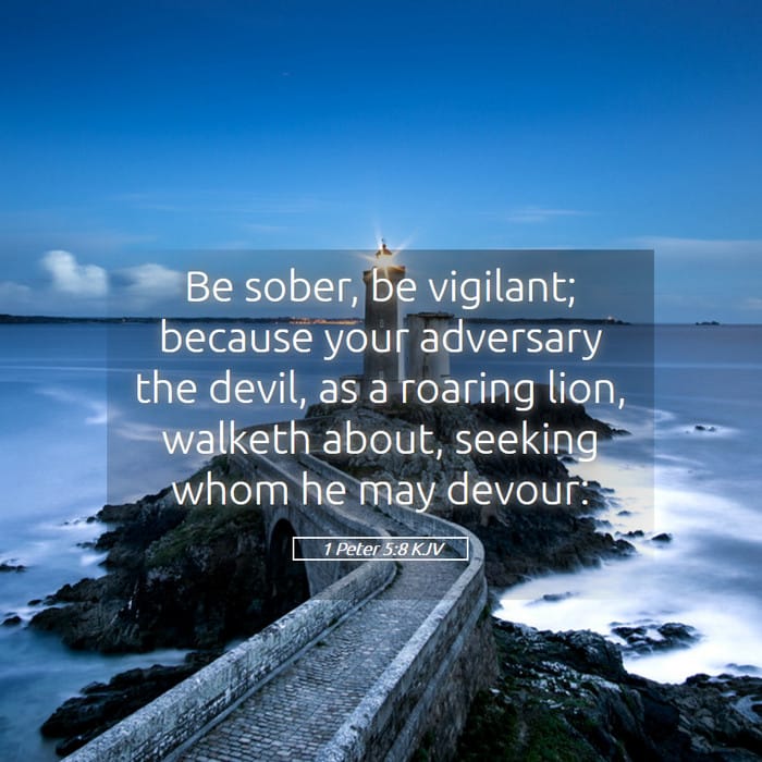 1 Peter 5:8 — Square (1:1)