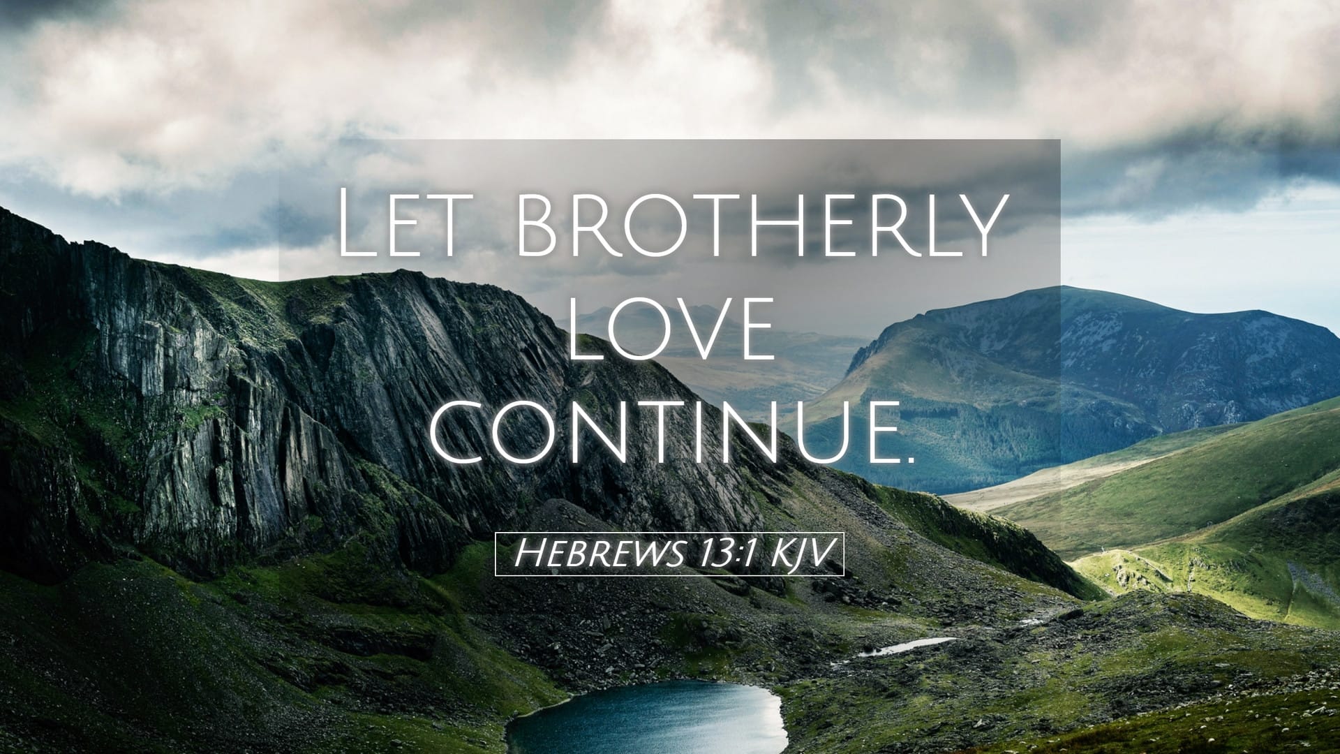 Hebrews 13:1 — Desktop (Landscape)