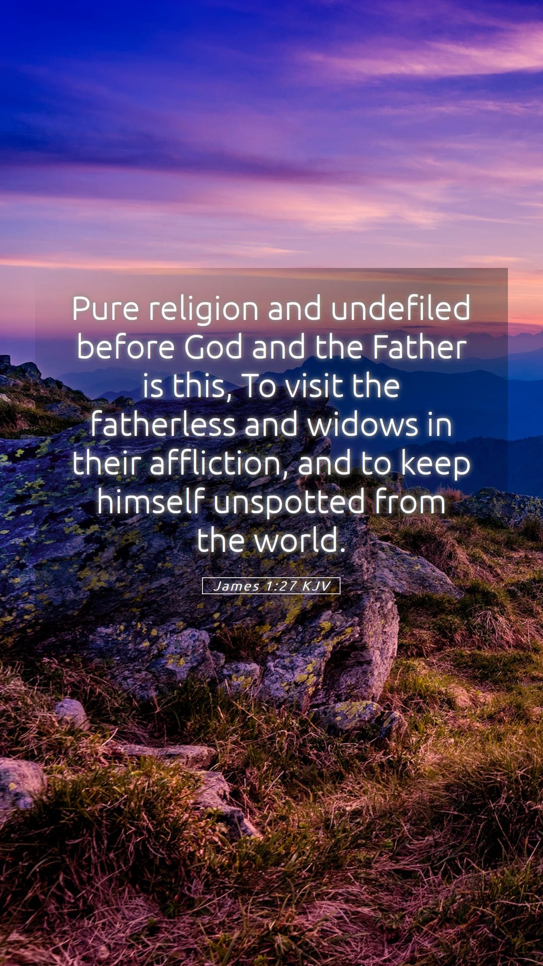 James 1:27 — Mobile (Portrait)