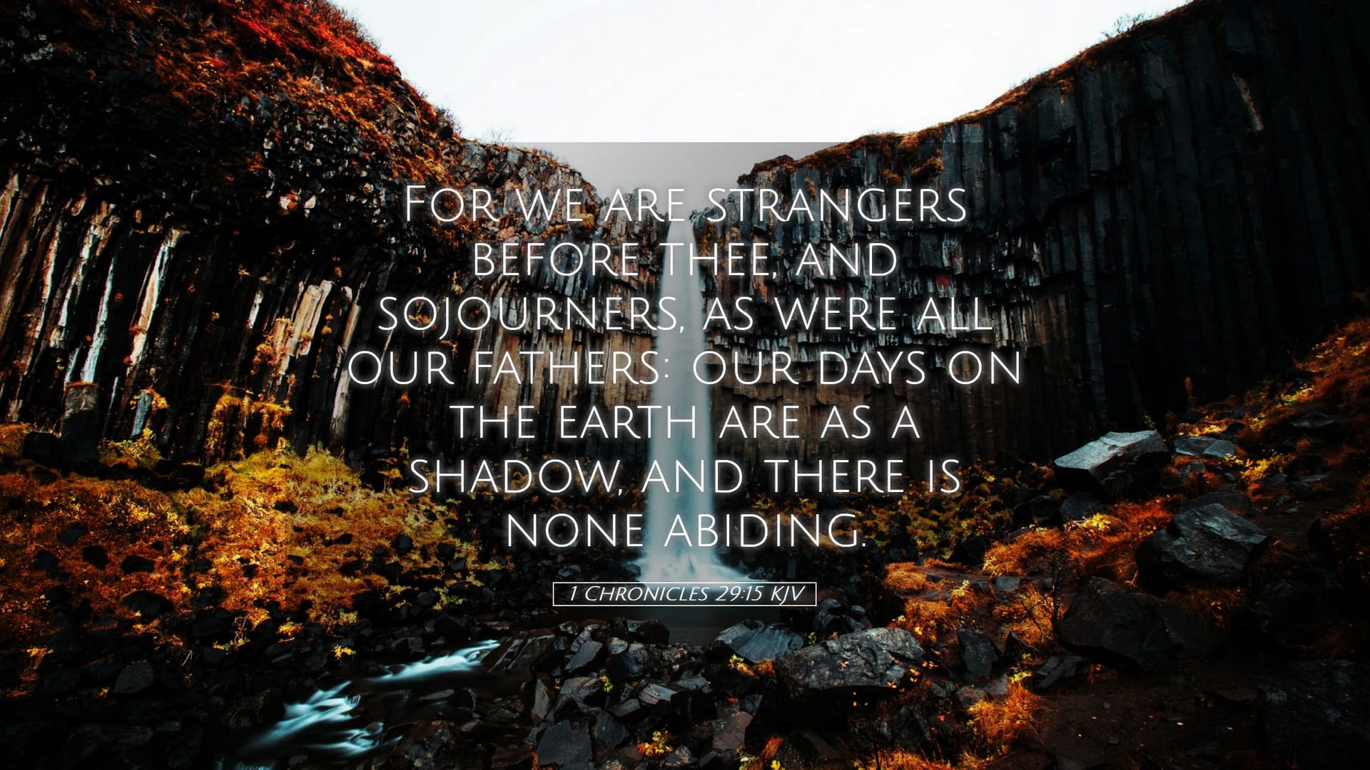 1 Chronicles 29:15 — Desktop (Landscape)