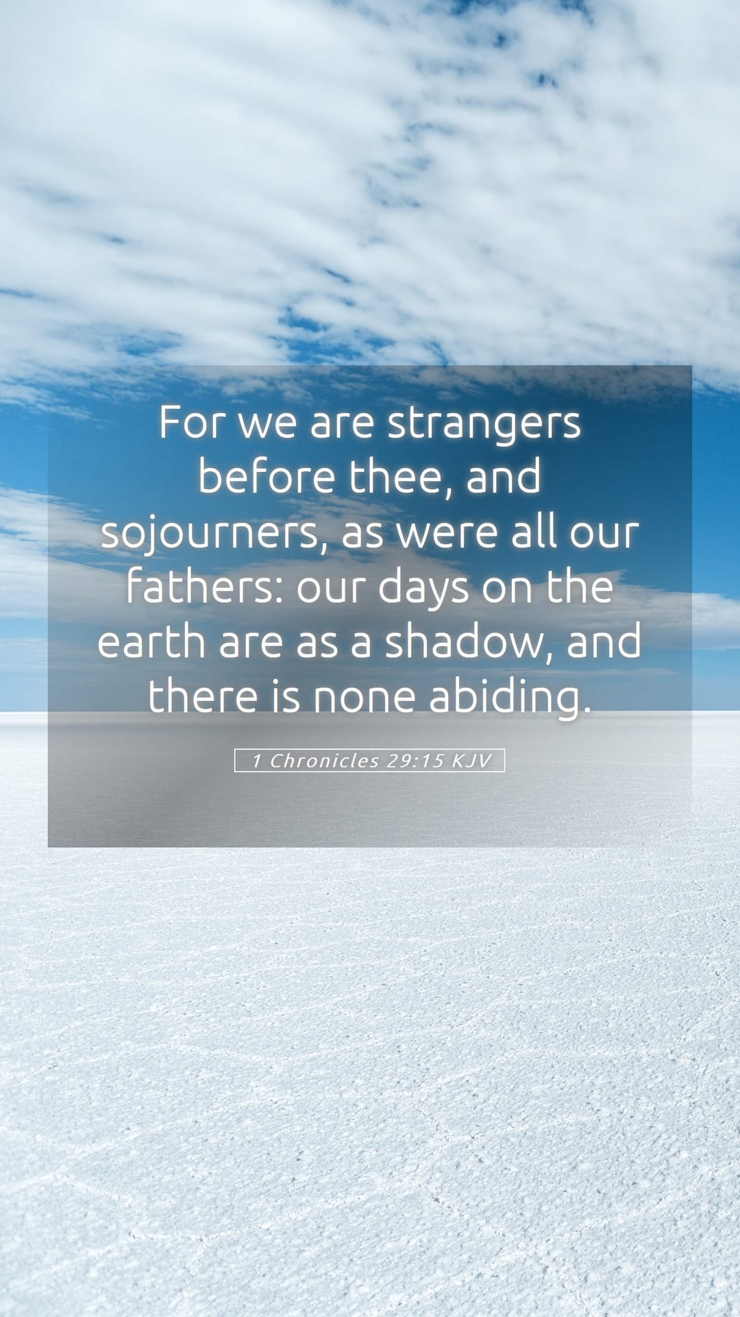 1 Chronicles 29:15 — Mobile (Portrait)