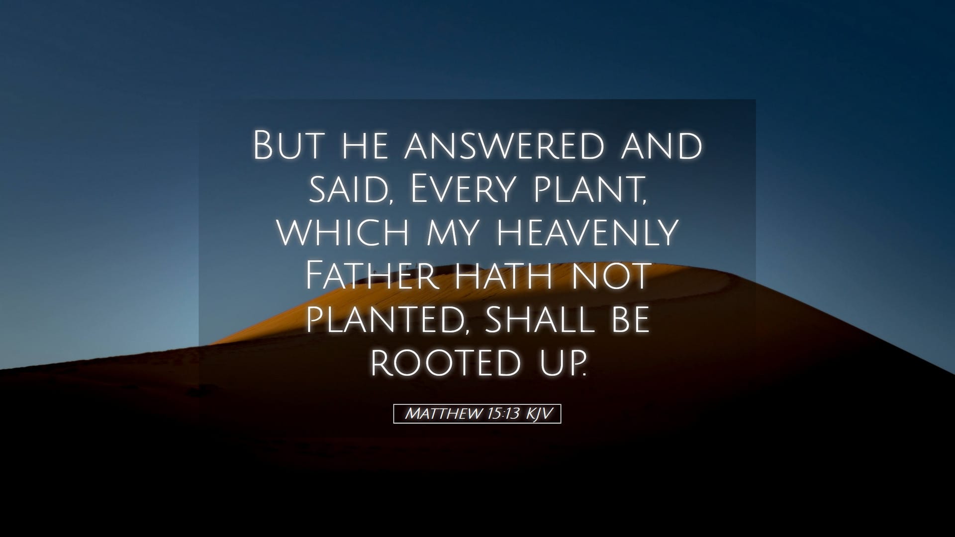 Matthew 15:13 — Desktop (Landscape)
