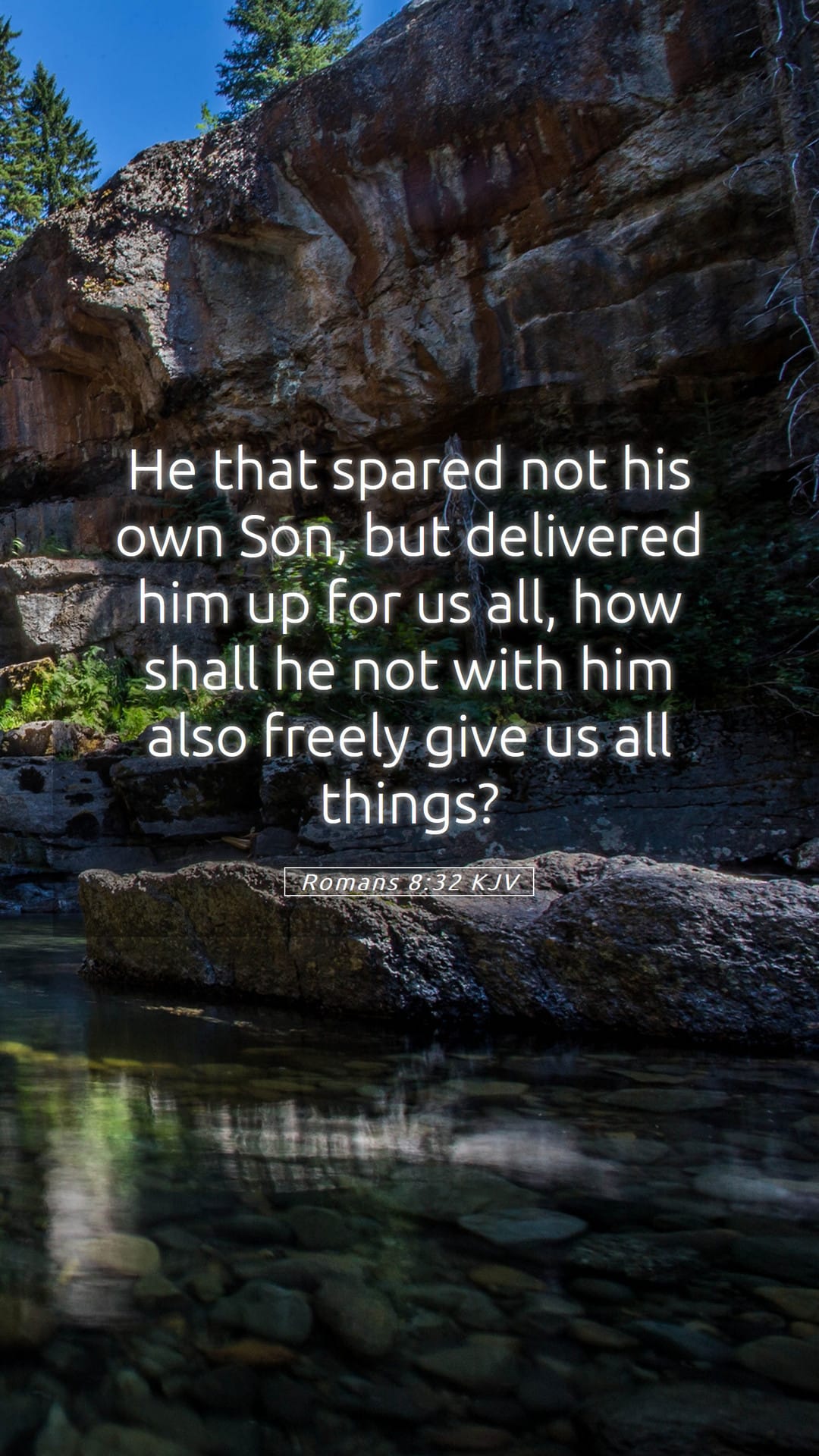Romans 8:32 — Mobile (Portrait)