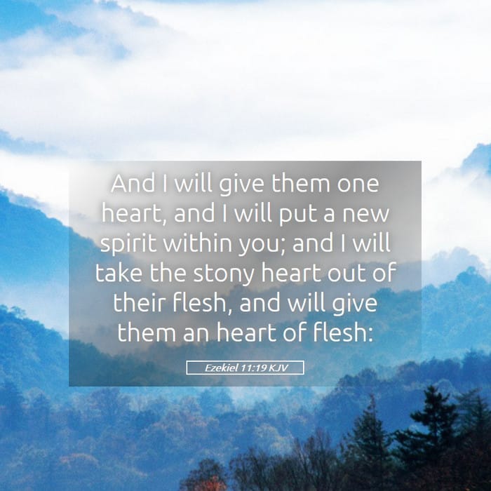 Ezekiel 11:19 — Square (1:1)