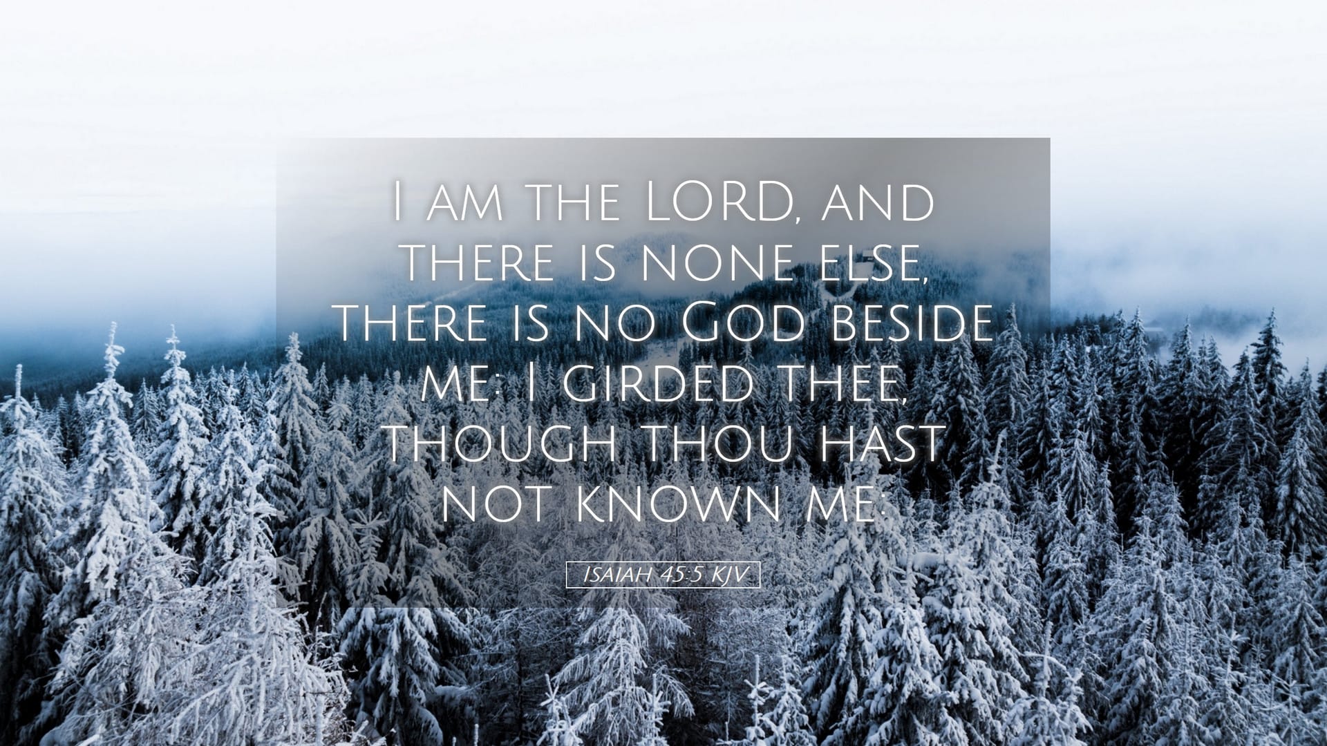 Isaiah 45:5 — Desktop (Landscape)