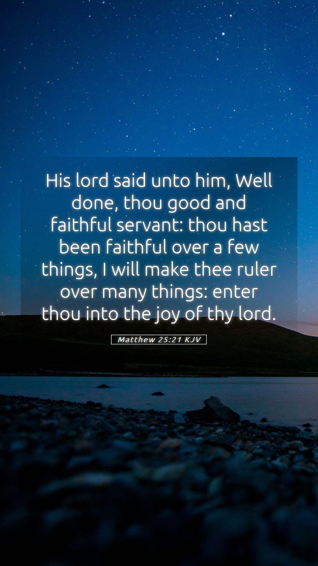 Matthew 25:21 — Mobile (Portrait)