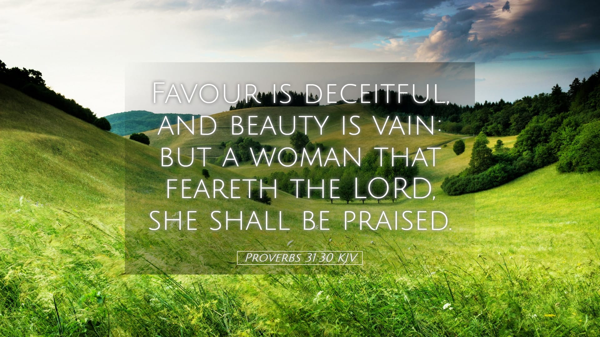 Proverbs 31:30 — Desktop (Landscape)