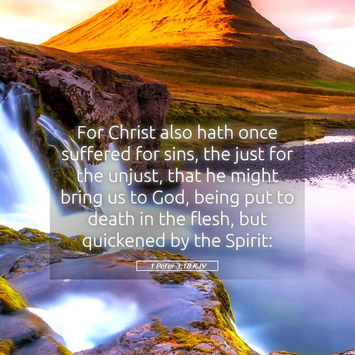 1 Peter 3:18 — Square (1:1)