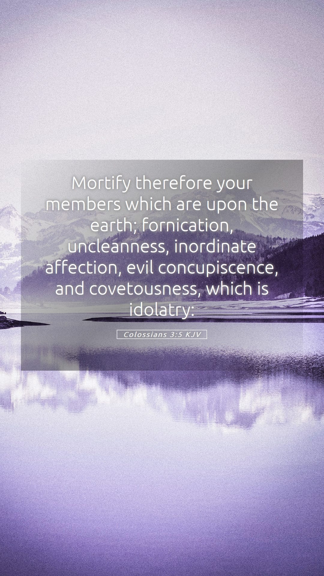 Colossians 3:5 — Mobile (Portrait)