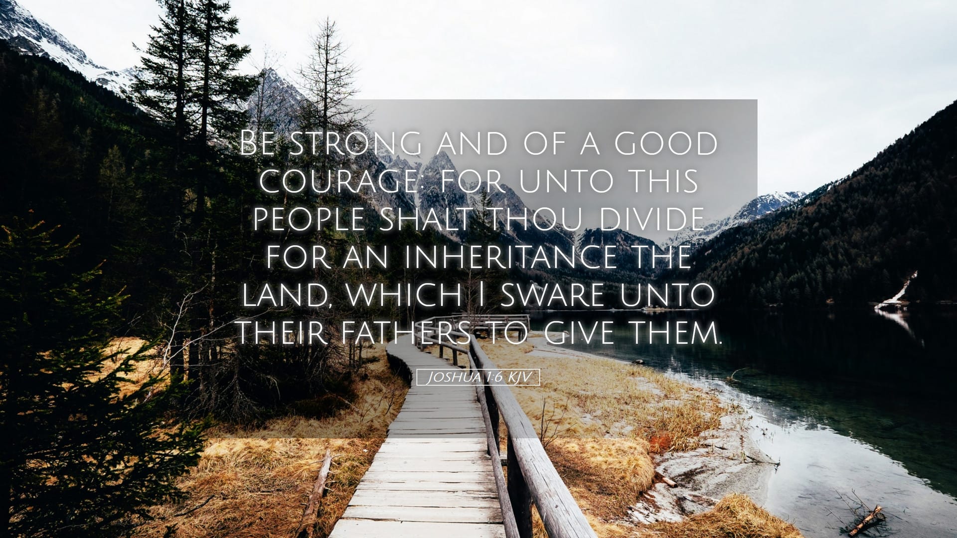 Joshua 1:6 — Desktop (Landscape)