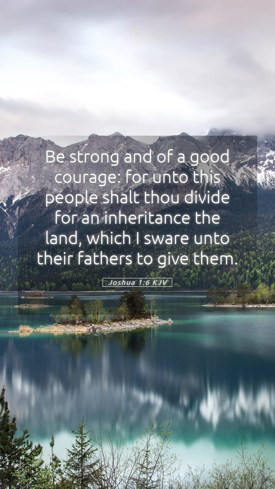 Joshua 1:6 — Mobile (Portrait)